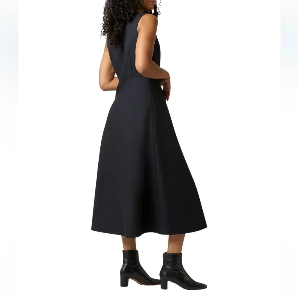 ANN MASHBURN‎ Elodie Dress Elegant Navy Midi Dress MSRP $550 NWT Size 0 - Picture 4 of 7